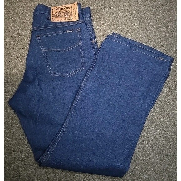 Vintage Sears Genuine Roebucks Men's Jeans 34x30 NOS 100% Cotton Boot Cut - Picture 1 of 7